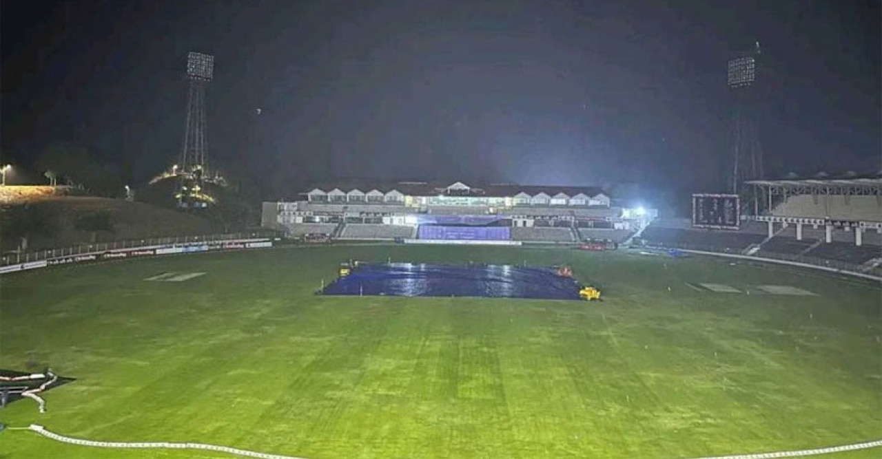 সিলেটে বৃষ্টির কারণে বন্ধ বাংলাদেশের খেলা