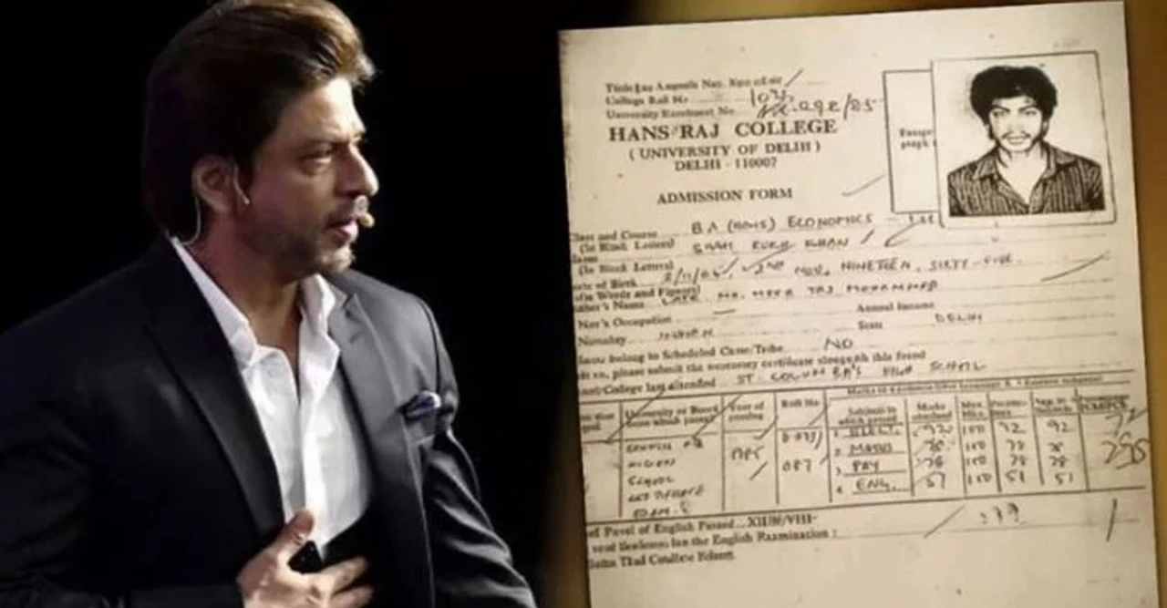 বলিউড বাদশা শাহরুখ খানের কলেজের মার্কশিট ভাইরাল: অর্থনীতিতে ৯২, ইংরেজিতে ৫১