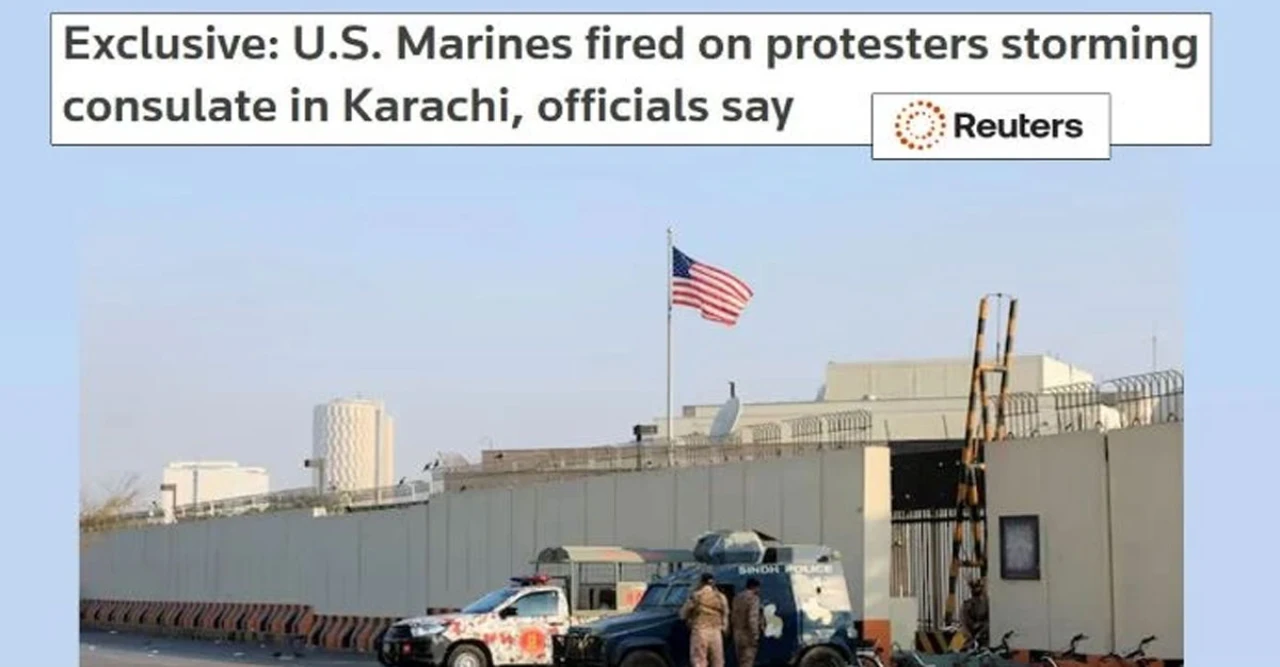 ভয়াবহ রক্তপাত! করাচি কনস্যুলেটে বিক্ষোভ দমন করতে গুলি চালাল মার্কিন মেরিনরা, নিহত ১০