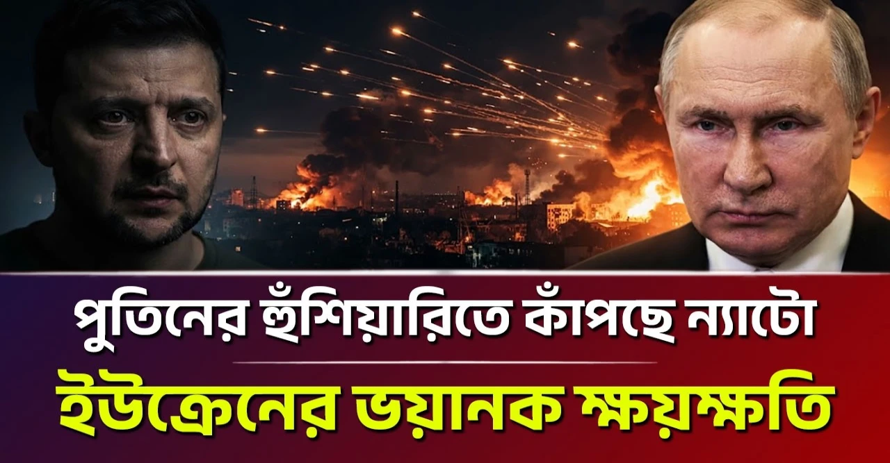 রাশিয়ার আকাশ থেকে ইউক্রেনীয় সন্ত্রাসী হামলার কড়া জবাব, পুতিনের কঠোর হুশিয়ারিতে কাঁপছে পশ্চিমা বিশ্ব!