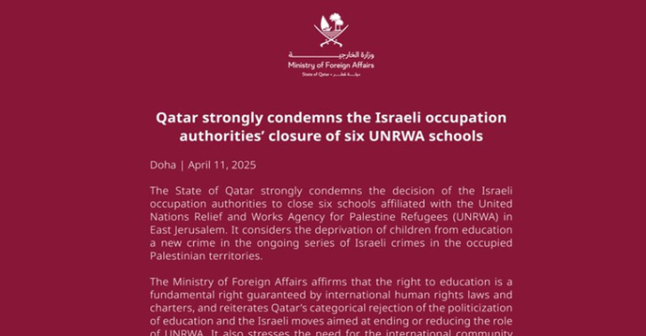 ইসরায়েলের UNRWA স্কুল বন্ধের নিন্দায় কাতার, সৌদি আরব ও জাপান!