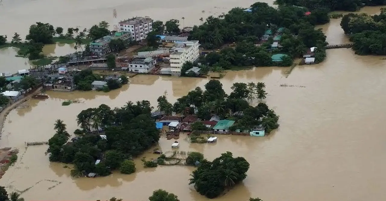 খাগড়াছড়িতে বন্যার ভয়াবহ চিত্র