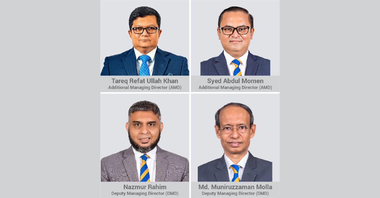 ব্র্যাক ব্যাংকের এএমডি হলেন তারেক রেফাত উল্লাহ খান ও সৈয়দ আব্দুল মোমেন এবং ডিএমডি হলেন নাজমুর রহিম ও মো: মুনীরুজ্জামান মোল্যা