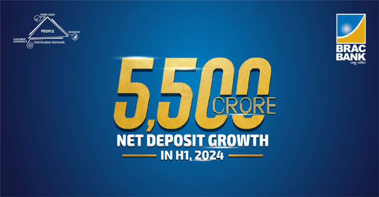 BRAC Bank's Distribution Network achieves Tk5,500 crore net deposit growth in 6 months