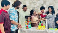 ছেলে বীরের জন্মদিনে শাকিব-বুবলী