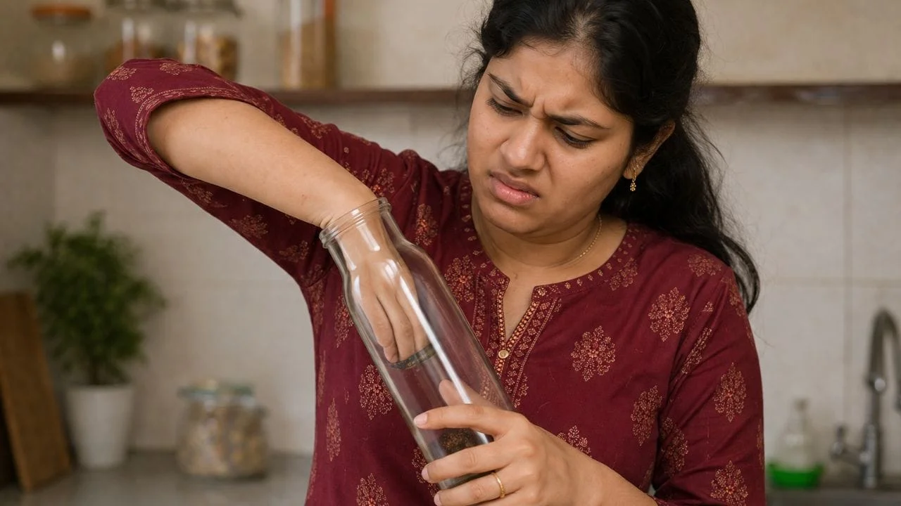 Can't put your hand in the narrow glass bottle and clean it? These 4 tricks will make the job easier
