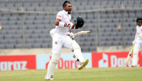 শান্তর সেঞ্চুরিতে দিন শেষে ২০৫ রানের লিড বাংলাদেশের