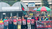 ‘ধ্বংসের বিরুদ্ধে শিল্পী সমাজ’ ব্যানার হাতে রাজপথে নায়ক-নায়িকা ও শিল্পীরা