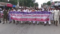 ভূয়া মুক্তিযোদ্ধা তৈরি ও গেজেট করার প্রতিবাদে কুড়িগ্রামে বীর মুক্তিযোদ্ধাদের বিক্ষোভ