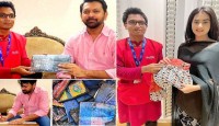 বঙ্গবাজারের পুড়ে যাওয়া কাপড় কিনলেন তাহসান ও বুবলি