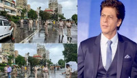 শাহরুখের বাড়ির সামনে বিক্ষোভ, ‘মান্নাত’ ঘিরে রেখেছে পুলিশ